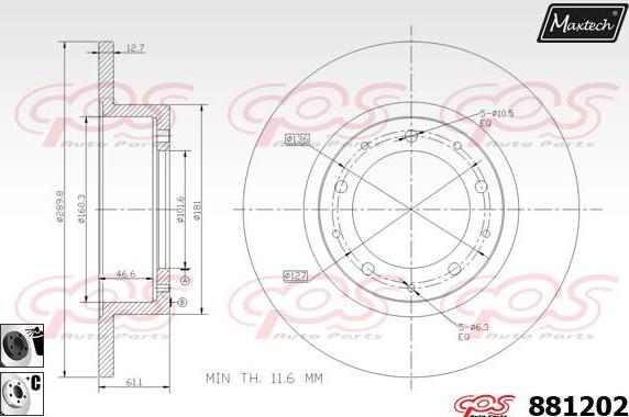 Maxtech 873529 - Kočioni disk www.molydon.hr