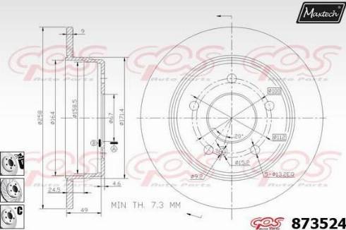 Maxtech 873524.6980 - Kočioni disk www.molydon.hr