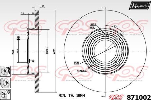 Maxtech 875374 - Kočioni disk www.molydon.hr