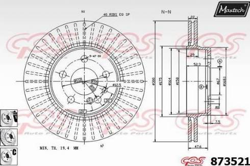 Maxtech 873521.6980 - Kočioni disk www.molydon.hr