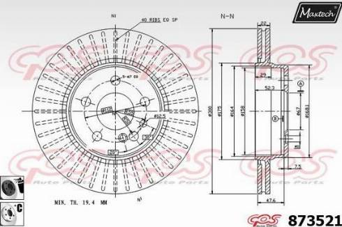 Maxtech 873521.6060 - Kočioni disk www.molydon.hr