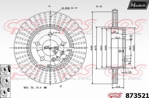 Maxtech 873521.6880 - Kočioni disk www.molydon.hr