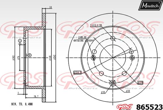 Maxtech 873521 - Kočioni disk www.molydon.hr