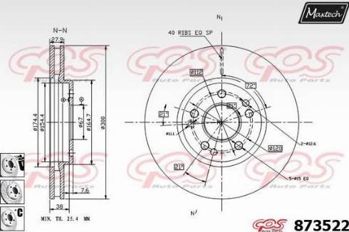 Maxtech 873522.6980 - Kočioni disk www.molydon.hr