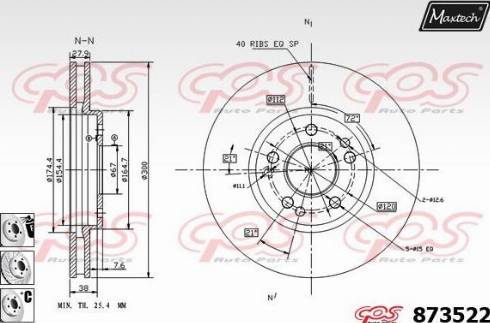 Maxtech 873522.6880 - Kočioni disk www.molydon.hr