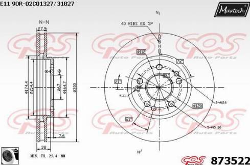 Maxtech 873522.0060 - Kočioni disk www.molydon.hr