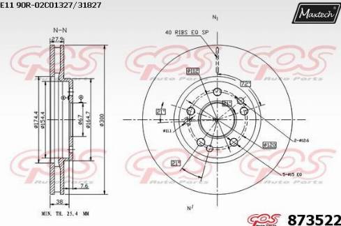 Maxtech 873522.0000 - Kočioni disk www.molydon.hr