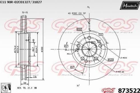 Maxtech 873522.0080 - Kočioni disk www.molydon.hr