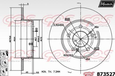 Maxtech 873527.6880 - Kočioni disk www.molydon.hr