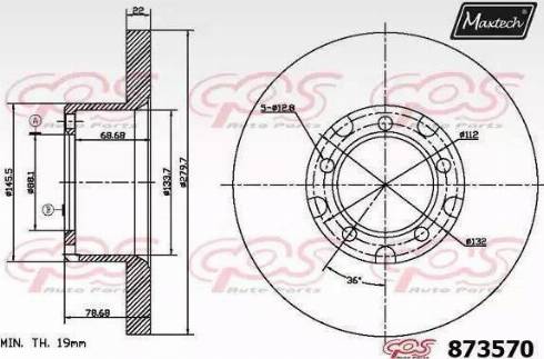 Maxtech 873570.0000 - Kočioni disk www.molydon.hr