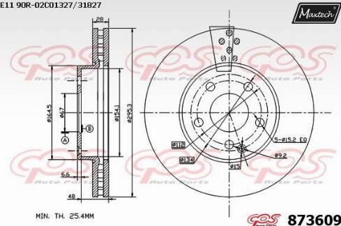 Maxtech 873609.0000 - Kočioni disk www.molydon.hr