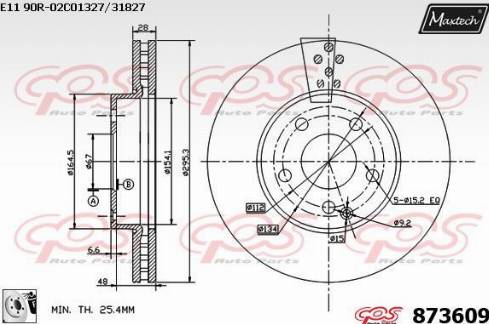 Maxtech 873609.0080 - Kočioni disk www.molydon.hr