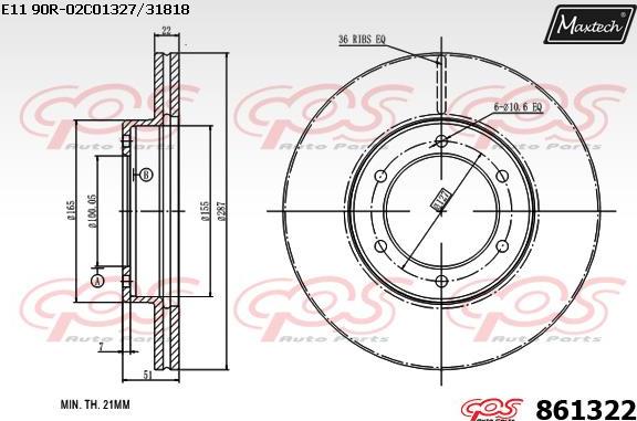 Maxtech 873609 - Kočioni disk www.molydon.hr