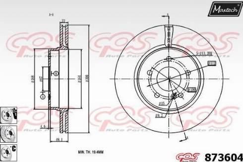 Maxtech 873604.6980 - Kočioni disk www.molydon.hr