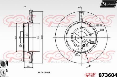 Maxtech 873604.6060 - Kočioni disk www.molydon.hr