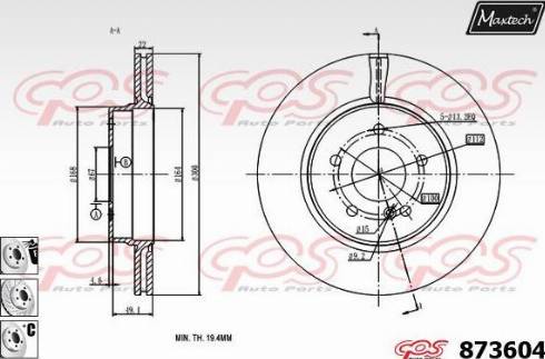 Maxtech 873604.6880 - Kočioni disk www.molydon.hr