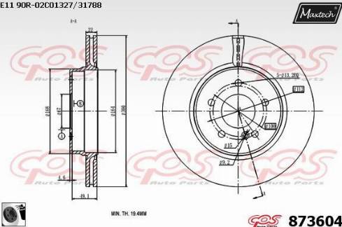 Maxtech 873604.0060 - Kočioni disk www.molydon.hr