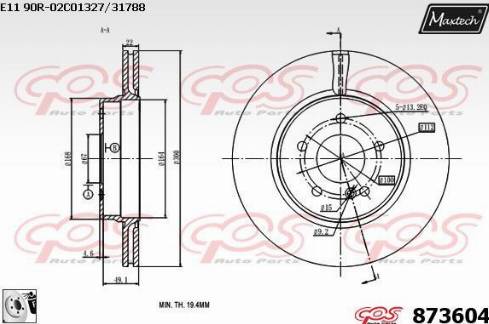 Maxtech 873604.0080 - Kočioni disk www.molydon.hr