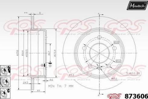 Maxtech 873606.6980 - Kočioni disk www.molydon.hr