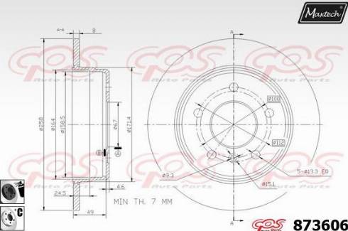 Maxtech 873606.6060 - Kočioni disk www.molydon.hr