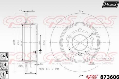 Maxtech 873606.6880 - Kočioni disk www.molydon.hr