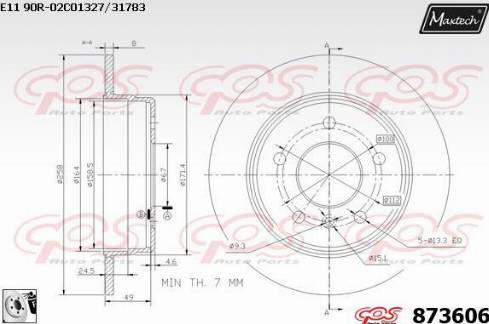 Maxtech 873606.0080 - Kočioni disk www.molydon.hr