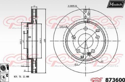 Maxtech 873600.6060 - Kočioni disk www.molydon.hr