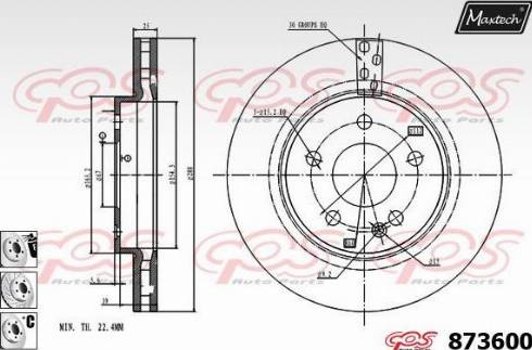 Maxtech 873600.6880 - Kočioni disk www.molydon.hr