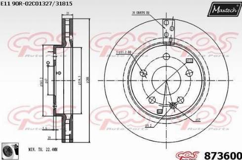 Maxtech 873600.0060 - Kočioni disk www.molydon.hr