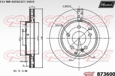 Maxtech 873600.0000 - Kočioni disk www.molydon.hr