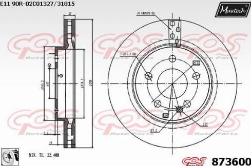 Maxtech 873600.0080 - Kočioni disk www.molydon.hr