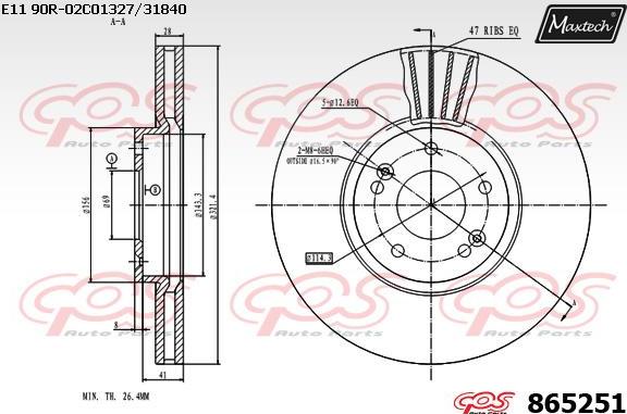 Maxtech 873600 - Kočioni disk www.molydon.hr