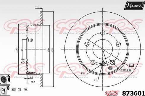 Maxtech 873601.6060 - Kočioni disk www.molydon.hr