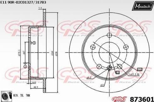 Maxtech 873601.0060 - Kočioni disk www.molydon.hr