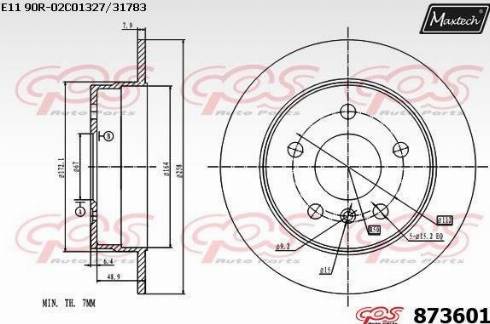 Maxtech 873601.0000 - Kočioni disk www.molydon.hr