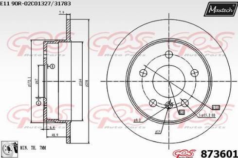 Maxtech 873601.0080 - Kočioni disk www.molydon.hr