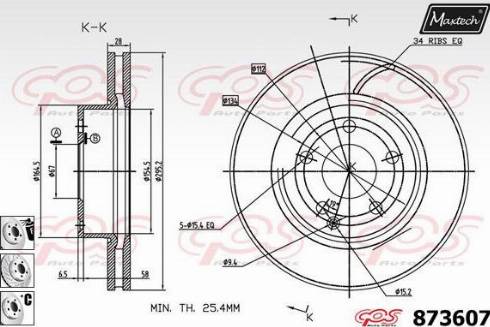 Maxtech 873607.6880 - Kočioni disk www.molydon.hr