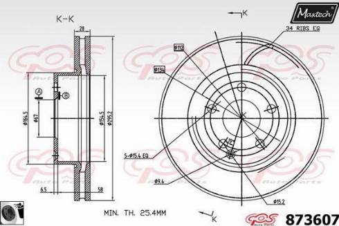 Maxtech 873607.0060 - Kočioni disk www.molydon.hr