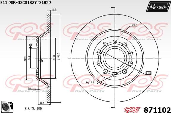 Maxtech 873611 - Kočioni disk www.molydon.hr