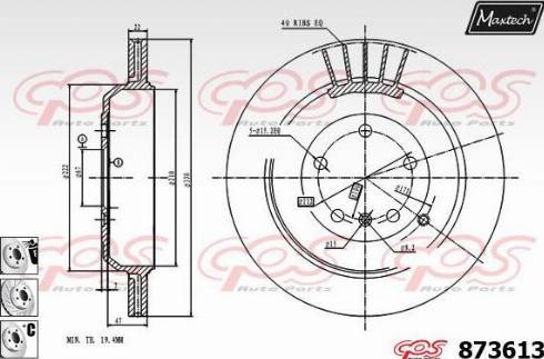 Maxtech 873613.6880 - Kočioni disk www.molydon.hr