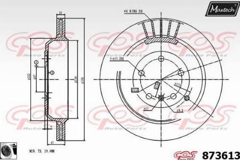 Maxtech 873613.0060 - Kočioni disk www.molydon.hr