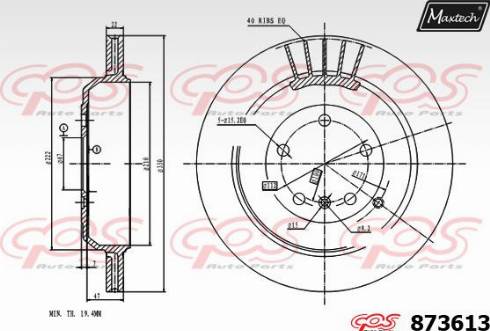 Maxtech 873613.0000 - Kočioni disk www.molydon.hr