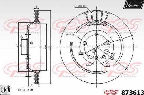 Maxtech 873613.0080 - Kočioni disk www.molydon.hr