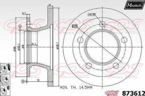 Maxtech 873612.6880 - Kočioni disk www.molydon.hr