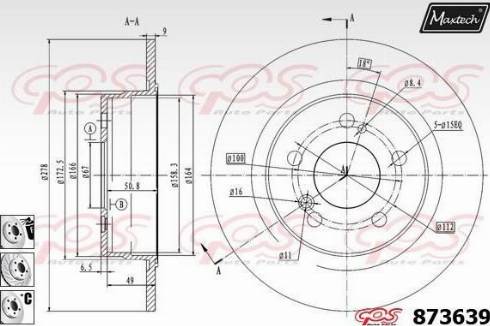 Maxtech 873639.6980 - Kočioni disk www.molydon.hr