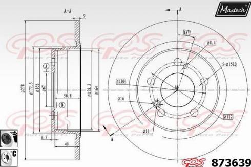 Maxtech 873639.6060 - Kočioni disk www.molydon.hr