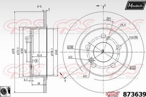 Maxtech 873639.0060 - Kočioni disk www.molydon.hr