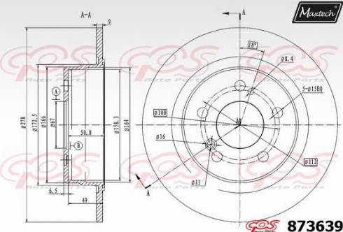 Maxtech 873639.0000 - Kočioni disk www.molydon.hr