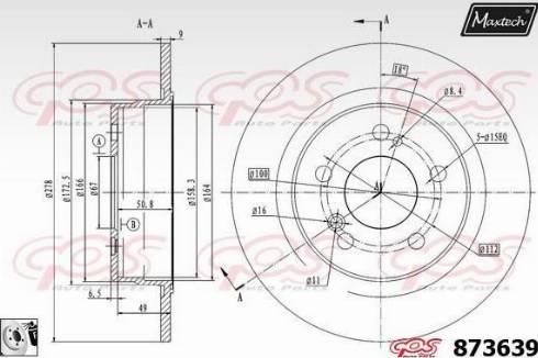 Maxtech 873639.0080 - Kočioni disk www.molydon.hr