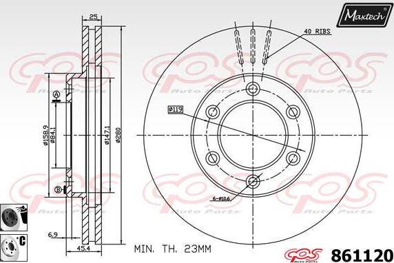 Maxtech 873639 - Kočioni disk www.molydon.hr